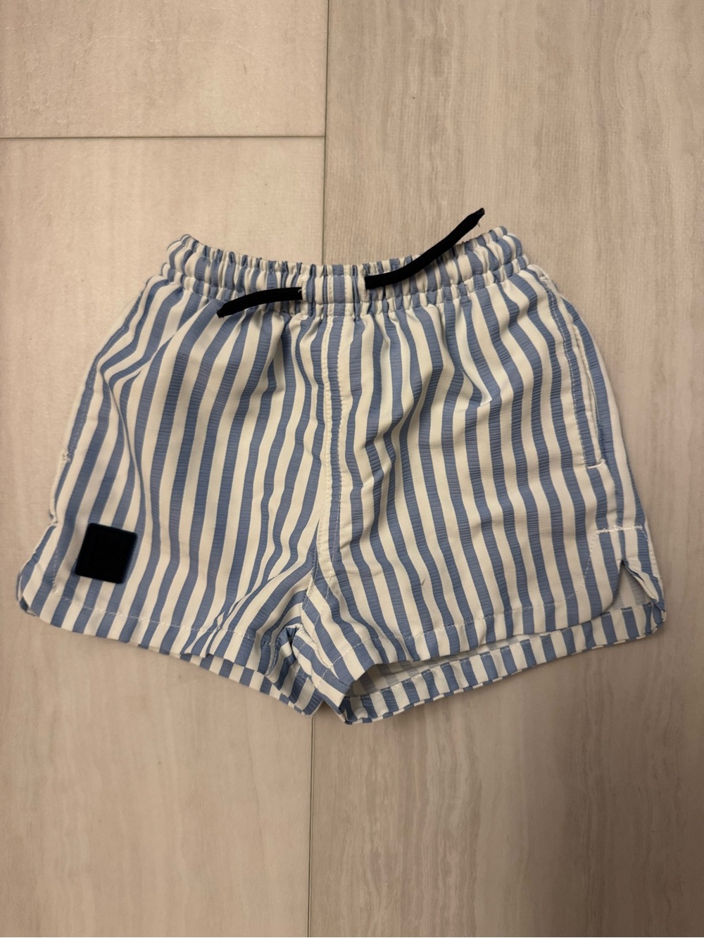 Liewood Kids Blue and White Striped swim trunks